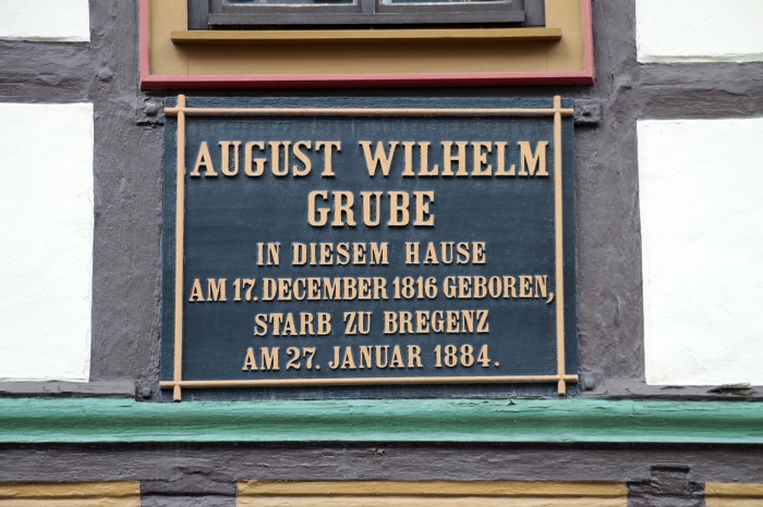 Geburtshaus August Wilhelm Grubes in Wernigerode
© gemeinfrei