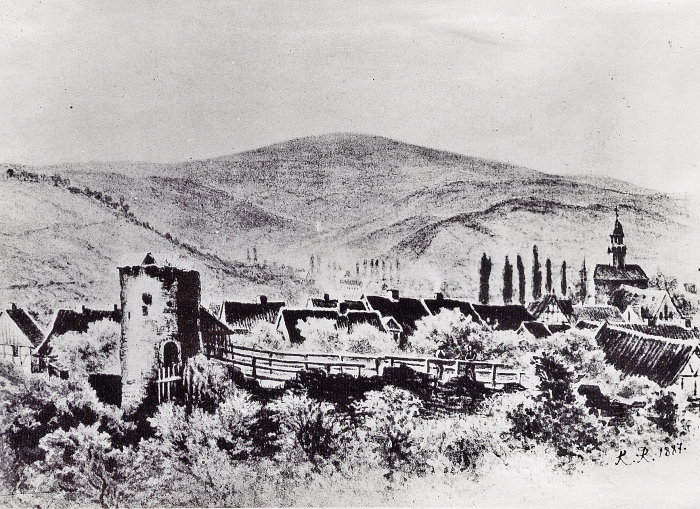 Stadtmauer und Turm am Burgberg 1829
© Harzbücherei Wernigerode