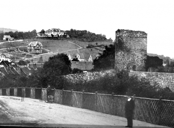 Reste der Stadtmauer am Burgberg um 1870
© Dieter Oemler