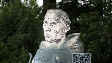 Plakette neben dem Lutherstein in der Himmelpforte
<br>© Wolfgang Grothe